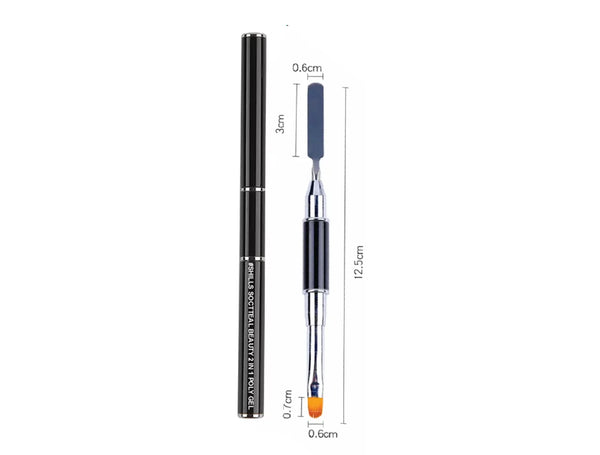 Shills Professional 2 In 1 Poly Gel Nail Art Brush – Dual-Ended Design