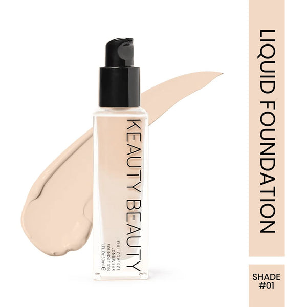 Keauty Beauty Full Coverage Liquid Foundation 01