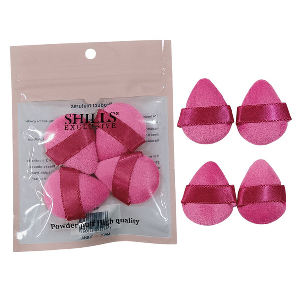 Shills Exclusive 4pc Ovel Finger Puff Pink