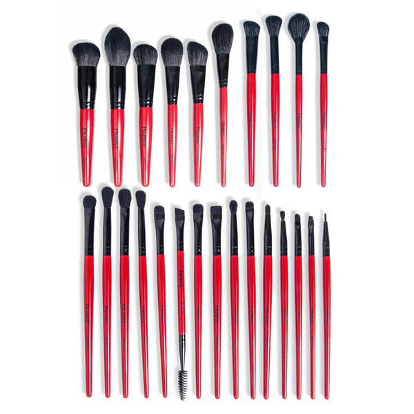 Beautilicious Hued Collection Brush Kit (25 Pcs.) + Free Onyx Glam Brush book (Brush folder)