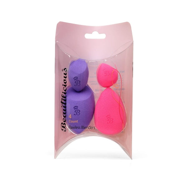 Beautilicious Combo  Flawless Blenders  Tear Drop Pink & Bake Cut Purple